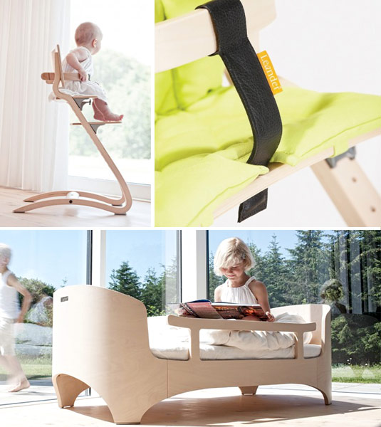 Leander Produktbilder, Bett, Hochstühle für Kinder